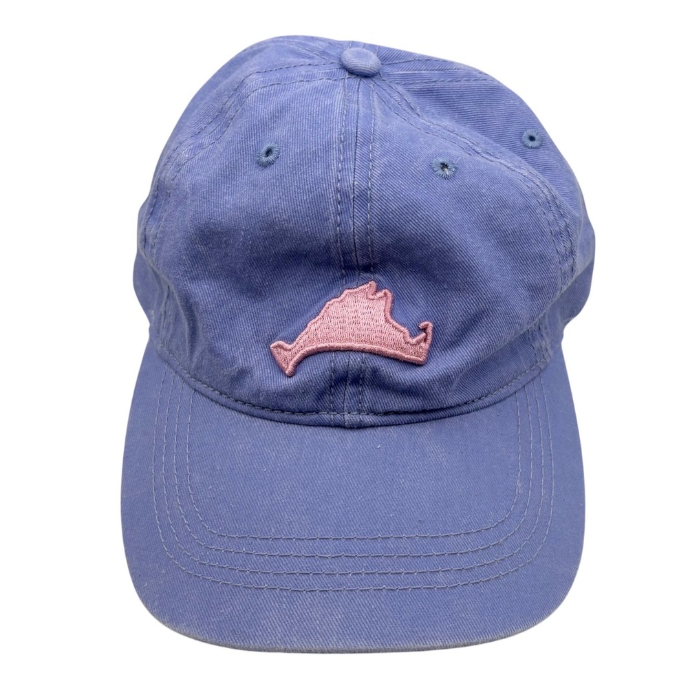 Martha's Vineyard Hat Womens Purple Pink Embroidered Baseball Preppy Coastal